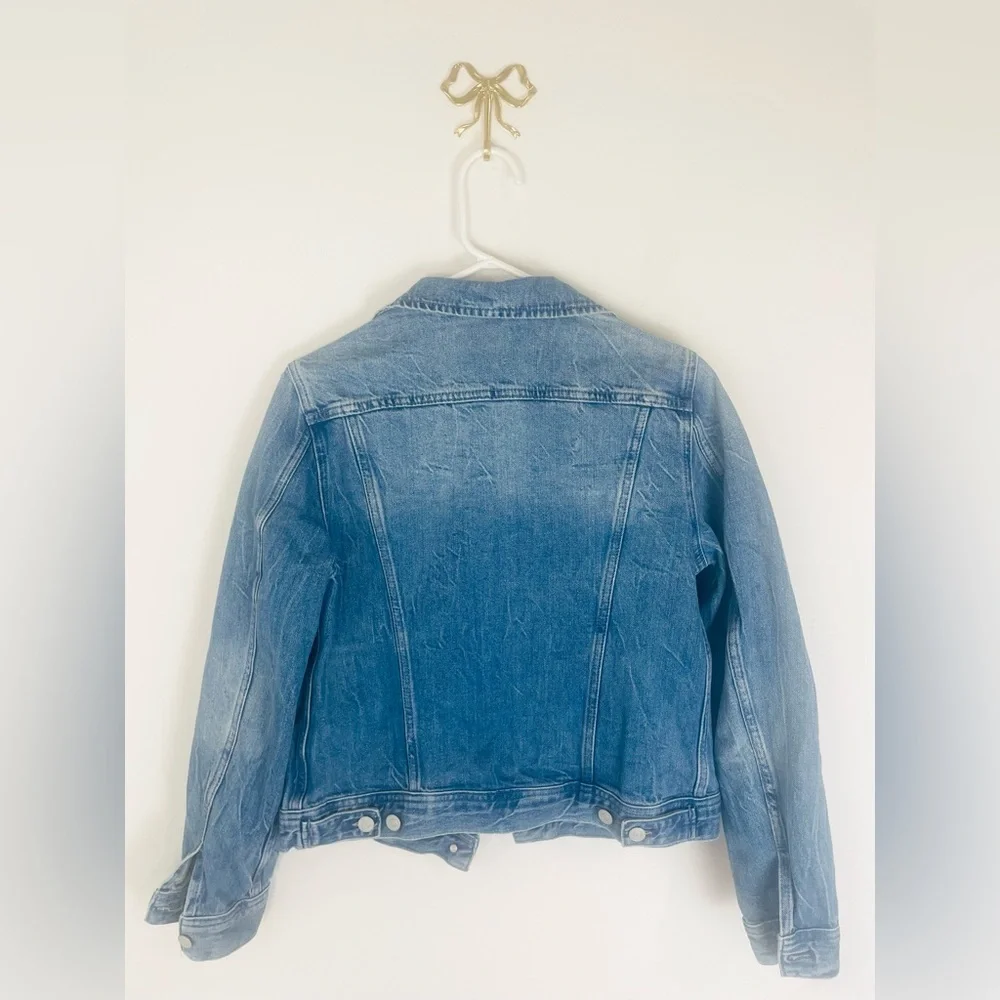 J. Crew Classic Blue Denim Jean Jacket Light Wash Casual 100% Cotton Womens‎ S
